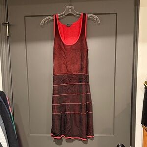 Armani Exchange Black Dress with Red Trim
